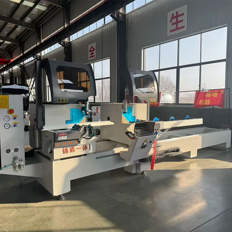 Yarı Otomatik Çift Kafa Gönye Testere Alüminyum Profil Kesme Makinası